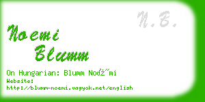 noemi blumm business card